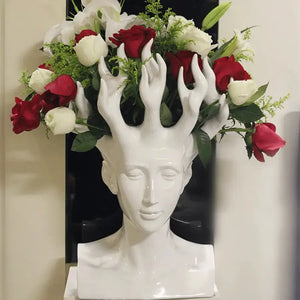 Antra Head Flower Vase freeshipping - Decorfaure