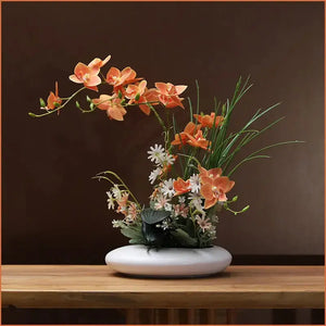Dove Ceramic Vase with Orchid