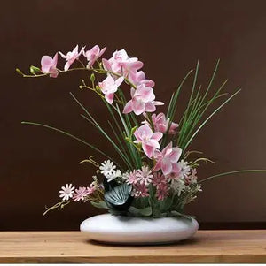 Dove Ceramic Vase with Orchid