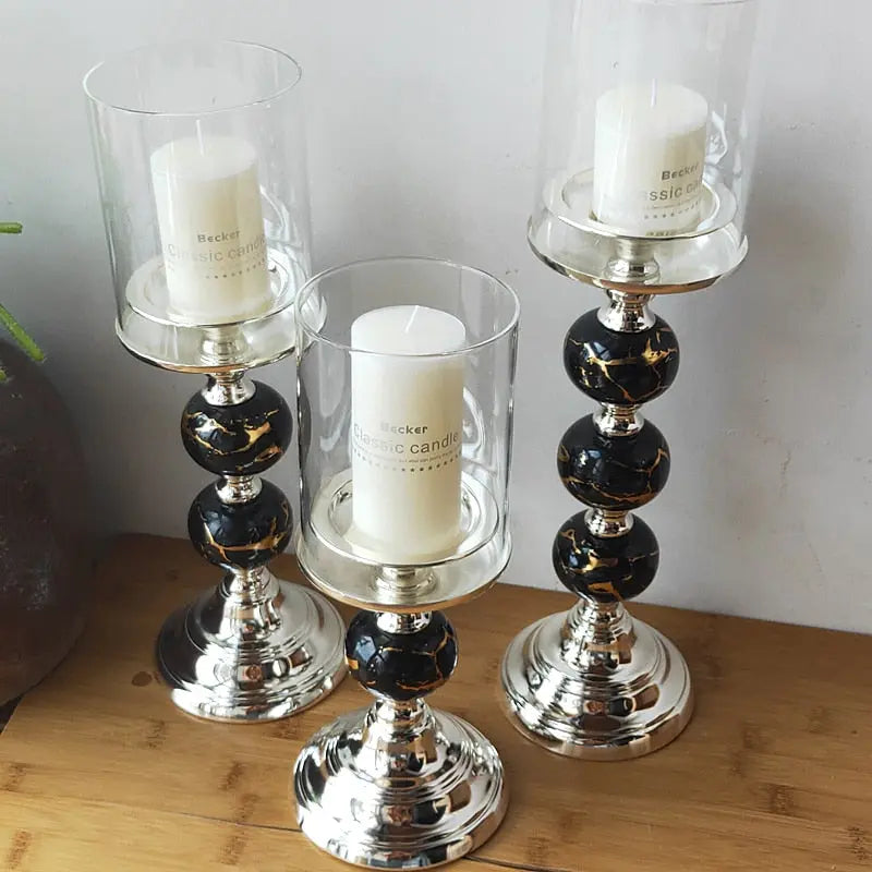 Elegance Metal Candlestick Decorfaure