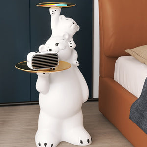 Polar Bear Statue Table Decorfaure