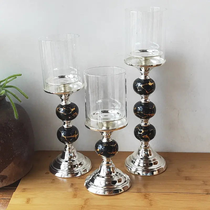 Elegance Metal Candlestick Decorfaure