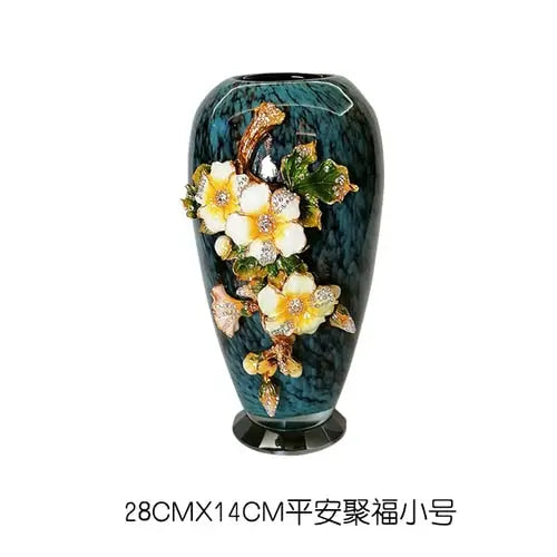 European Glass Vase Decorfaure