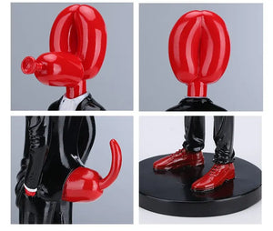 Gentleman Balloon Dog Statue Decorfaure