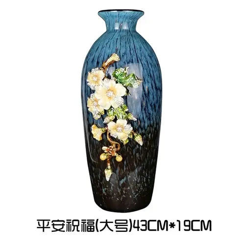 European Glass Vase Decorfaure