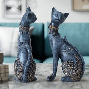 Elegant Cat Figurine Decorfaure