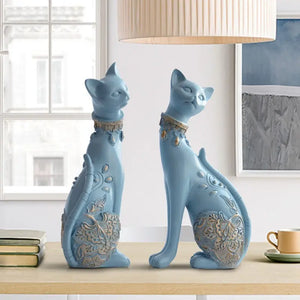 Elegant Cat Figurine Decorfaure