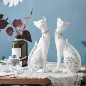 Elegant Cat Figurine Decorfaure