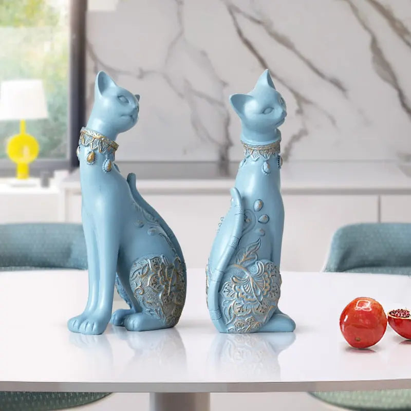 Elegant Cat Figurine Decorfaure