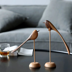 Danish Wooden Birds Decorfaure