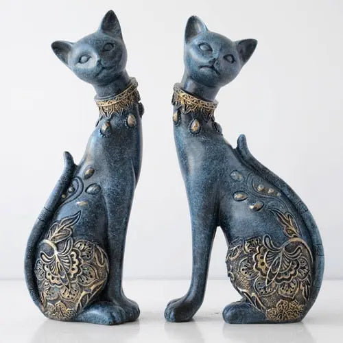 Elegant Cat Figurine Decorfaure