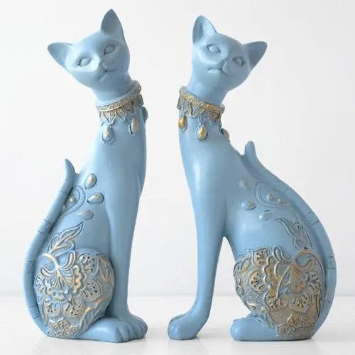 Elegant Cat Figurine Decorfaure