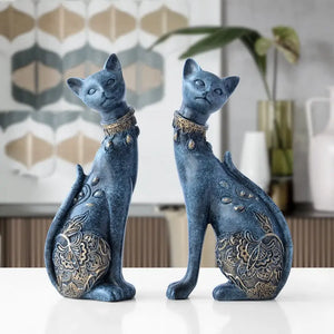 Elegant Cat Figurine Decorfaure