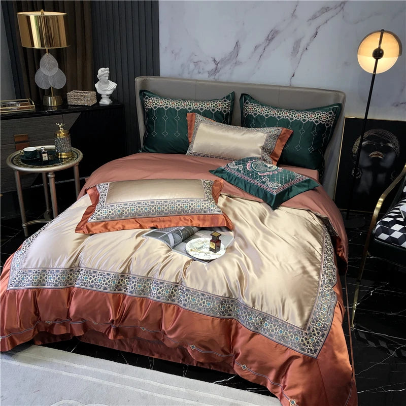 Jemma Satin Egyptian Cotton Bedding Set 