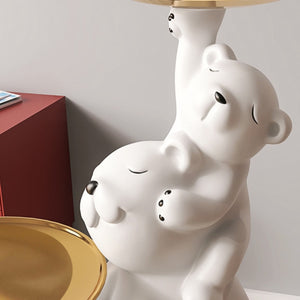 Polar Bear Statue Table Decorfaure