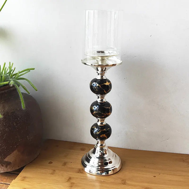 Elegance Metal Candlestick Decorfaure