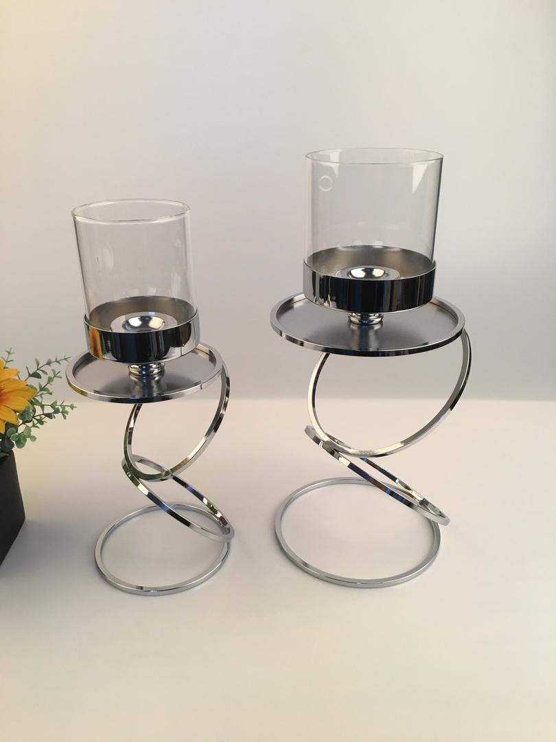 Elegant Metal Candle Holders 