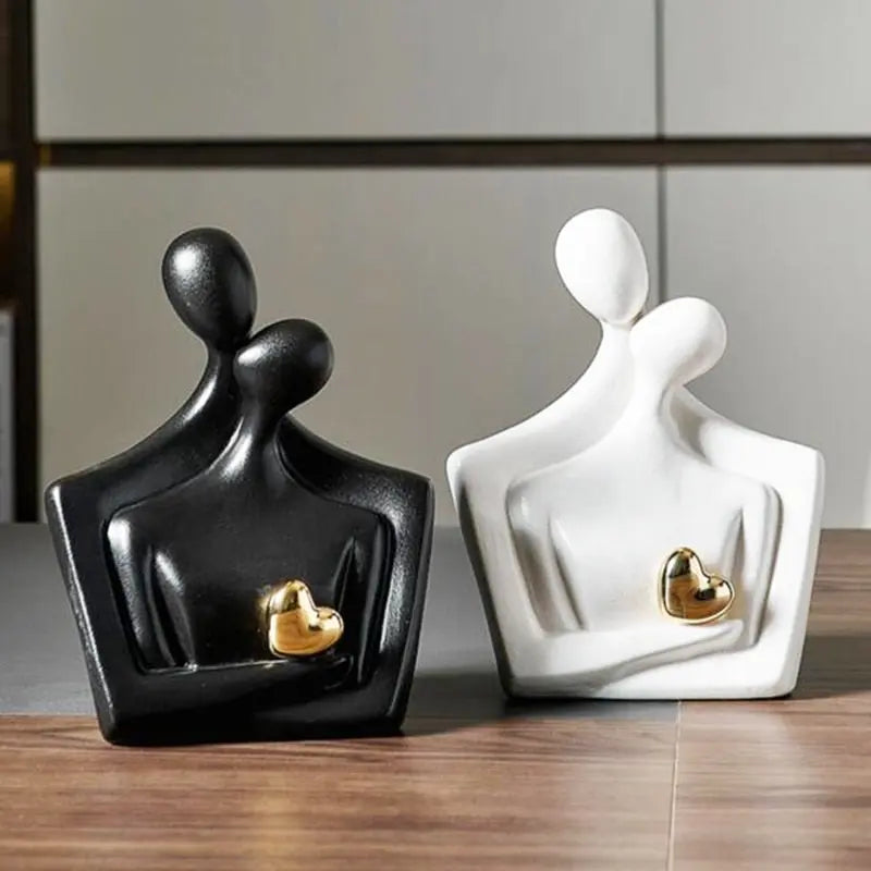 Couple Heart Sculpture Decorfaure