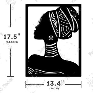 Elegant African Lady Wall Decor Decorfaure