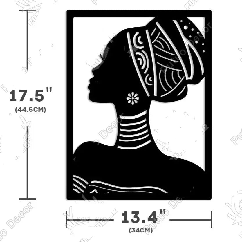 Elegant African Lady Wall Decor Decorfaure