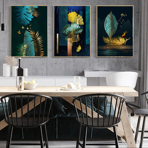 Emerald Flock Canvas Art Decorfaure