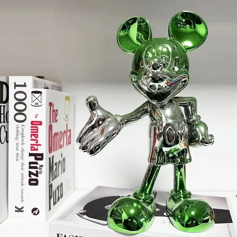 Disney Mickey Mouse Figures Cartoon Resin Welcome Pose Mickey Action Figurines Anime Collection Model Dolls Gift 