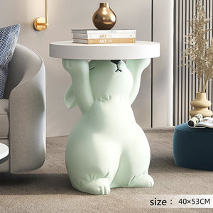 Rabbit Statue Table Decorfaure