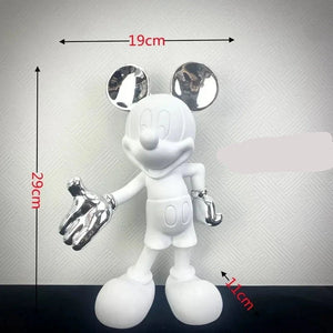 Disney Mickey Mouse Figures Cartoon Resin Welcome Pose Mickey Action Figurines Anime Collection Model Dolls Gift 