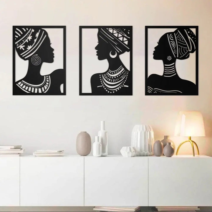 Elegant African Lady Wall Decor Decorfaure