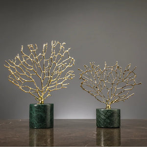 Coral Crystal Tree Sculpture Decorfaure