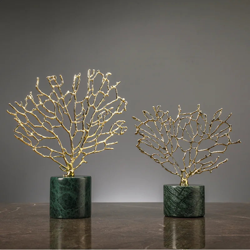 Coral Crystal Tree Sculpture Decorfaure