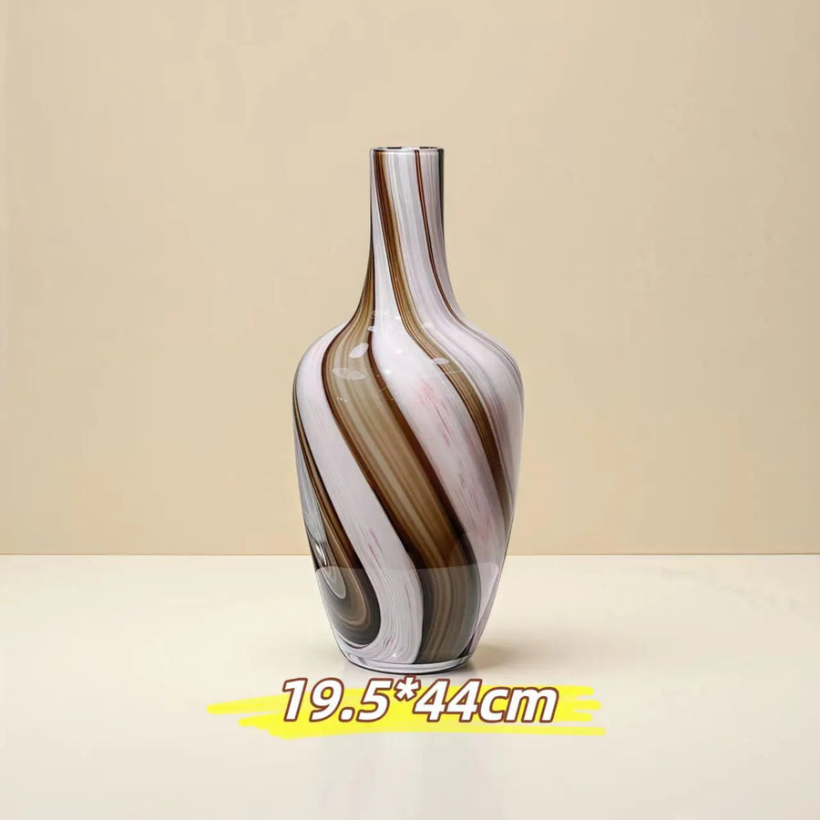 Striped Glass Vase 