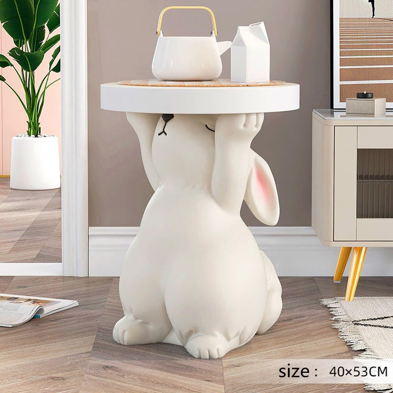 Rabbit Statue Table Decorfaure