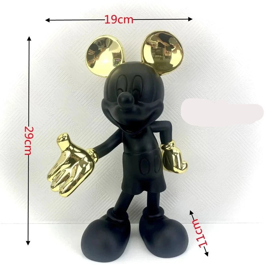 Disney Mickey Mouse Figures Cartoon Resin Welcome Pose Mickey Action Figurines Anime Collection Model Dolls Gift 