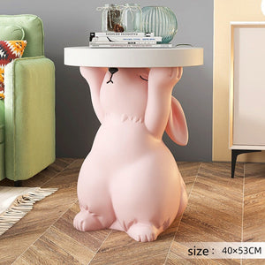 Rabbit Statue Table Decorfaure