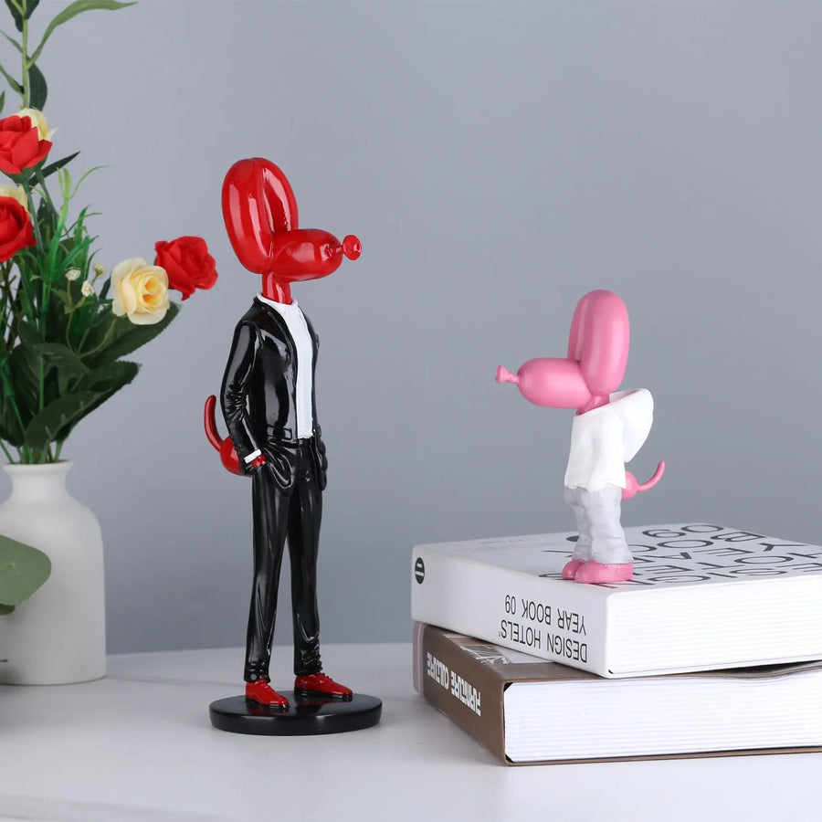 Gentleman Balloon Dog Statue Decorfaure