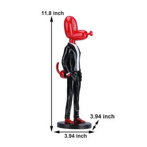 Gentleman Balloon Dog Statue Decorfaure