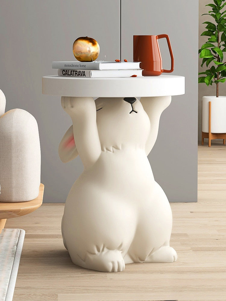 Rabbit Statue Table Decorfaure