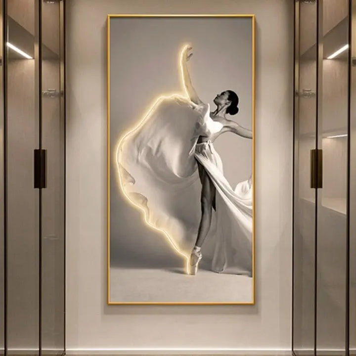 Dance Framed LED Wall Art Decorfaure