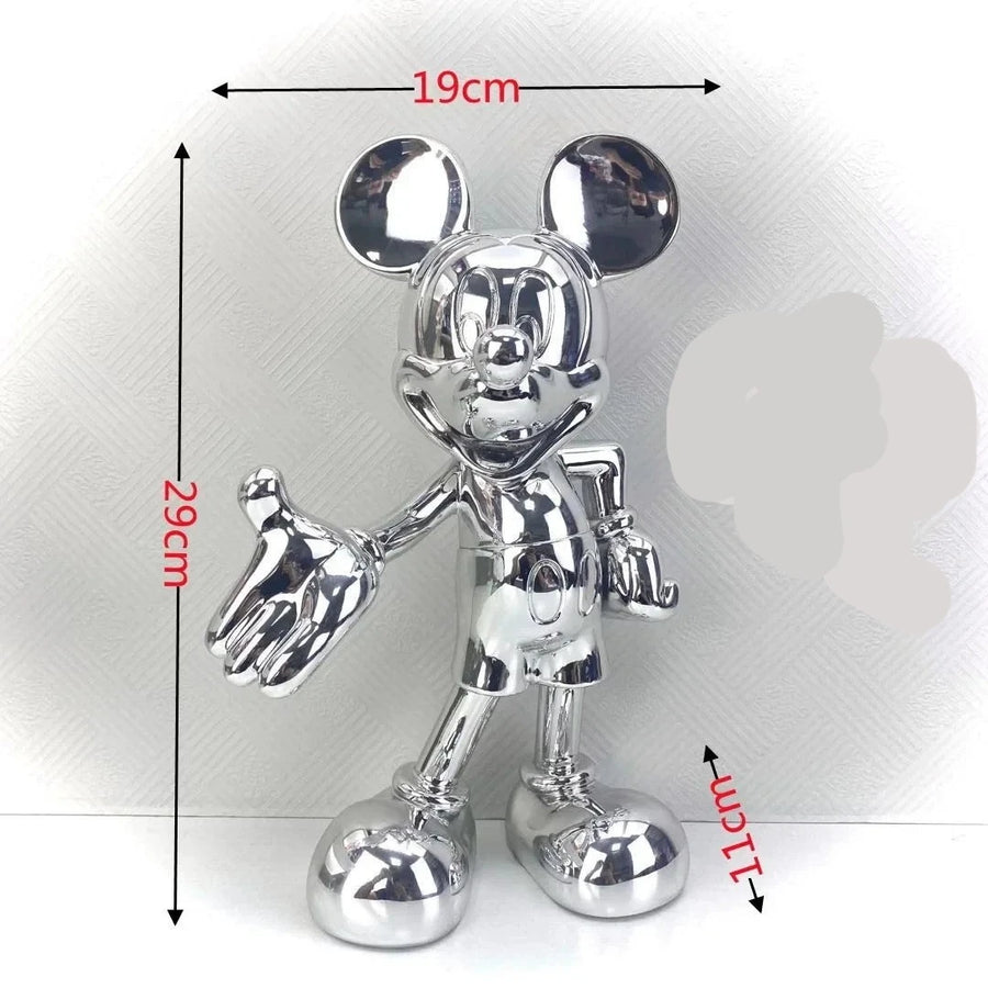 Disney Mickey Mouse Figures Cartoon Resin Welcome Pose Mickey Action Figurines Anime Collection Model Dolls Gift 