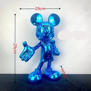 Disney Mickey Mouse Figures Cartoon Resin Welcome Pose Mickey Action Figurines Anime Collection Model Dolls Gift 