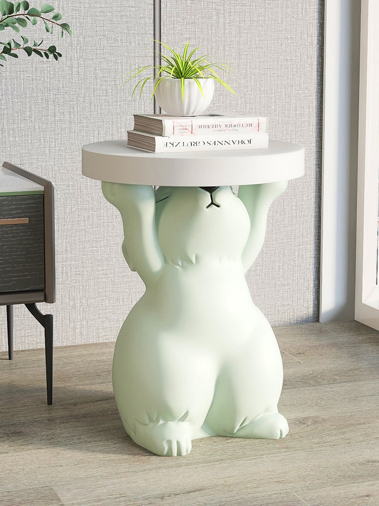 Rabbit Statue Table Decorfaure