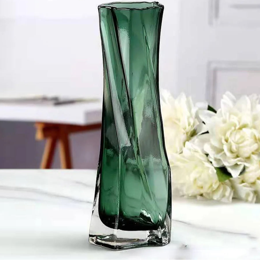 Twisted Glass Vase