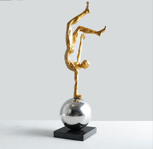 Silver Acrobat Sculpture Decorfaure