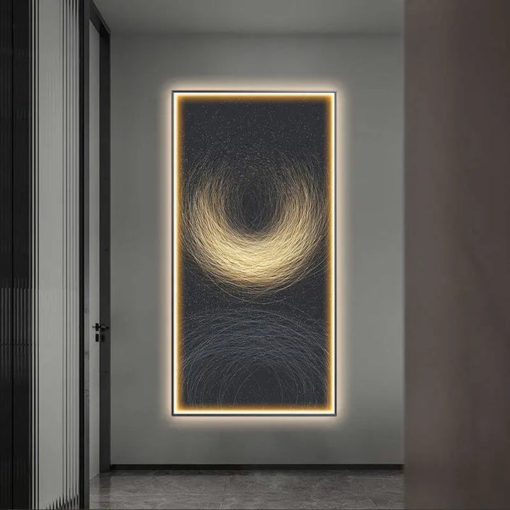 Half Moon Framed LED Wall Art Decorfaure