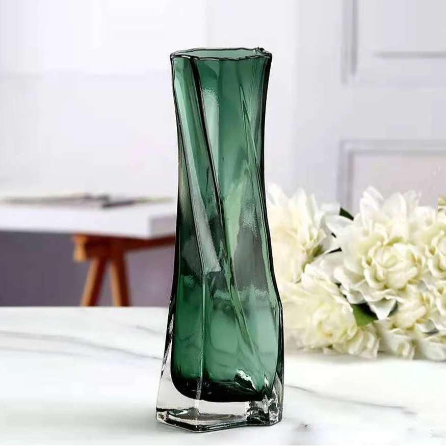 Twisted Glass Vase