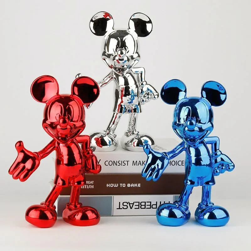 Disney Mickey Mouse Figures Cartoon Resin Welcome Pose Mickey Action Figurines Anime Collection Model Dolls Gift 