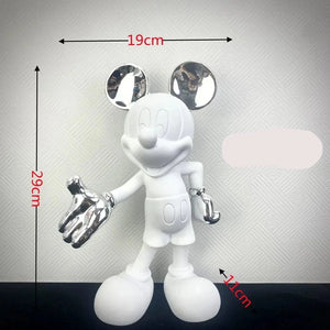 Disney Mickey Mouse Figures Cartoon Resin Welcome Pose Mickey Action Figurines Anime Collection Model Dolls Gift 