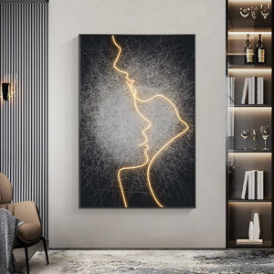 Faces Framed LED Wall Art Decorfaure