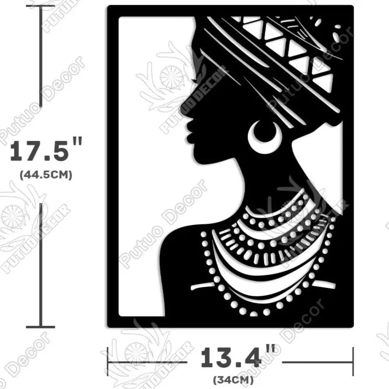 Elegant African Lady Wall Decor Decorfaure